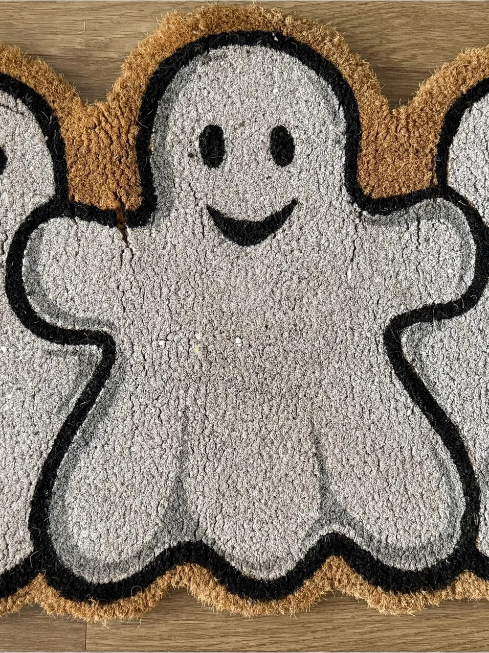 Cute Ghost Trio Wall Mat - White & Brown Home Decor